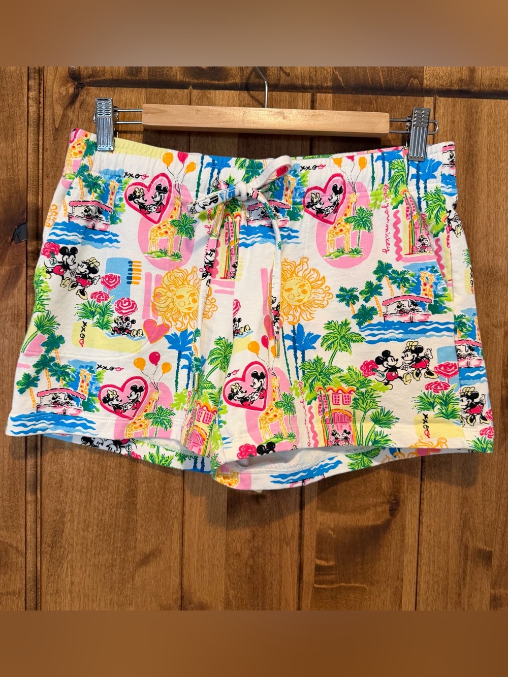 Lilly Pulitzer x Disney Loxley Knit Shorts Mickey Minnie Women’s Small